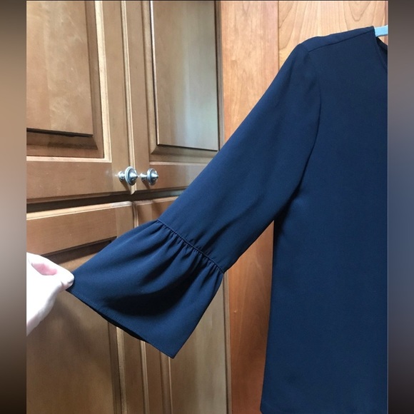 Madewell Blouse with peplum sleeves, black, size small - Picture 2 of 4